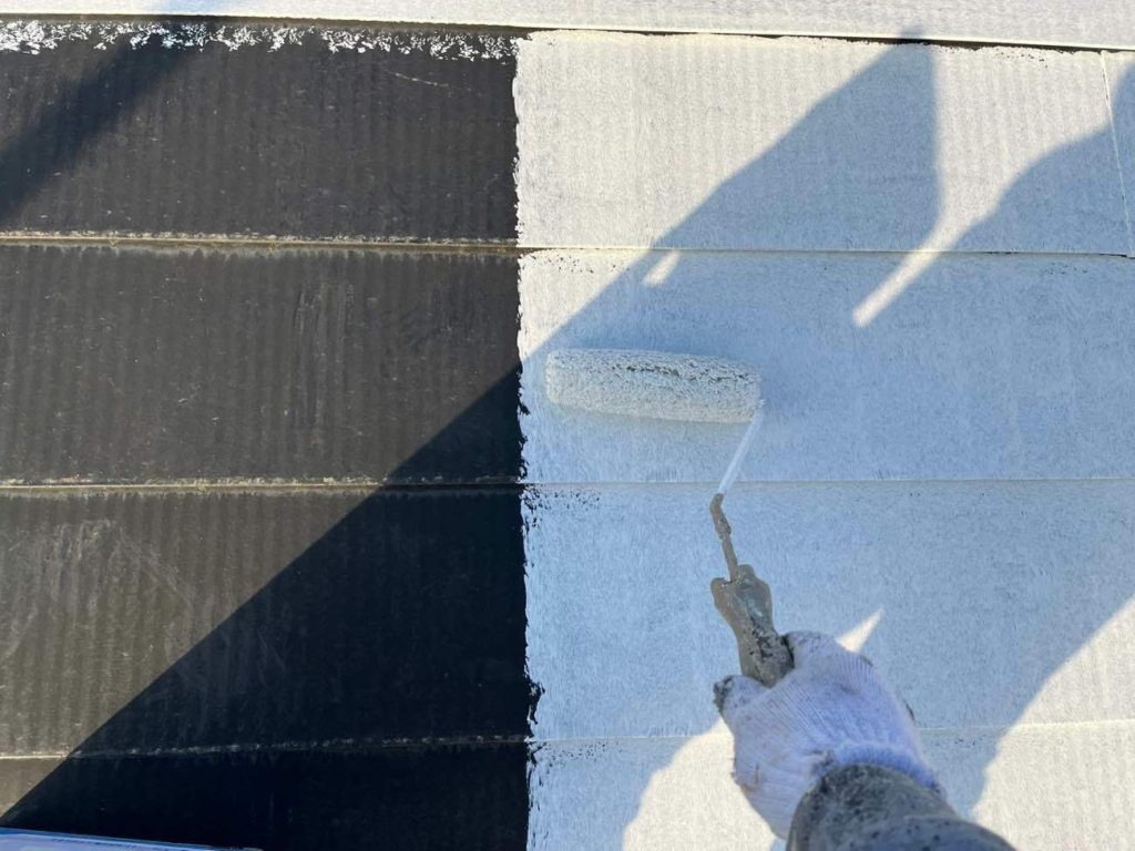 屋根塗装作業1