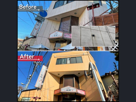 店舗外壁塗装で見違える外観へ！